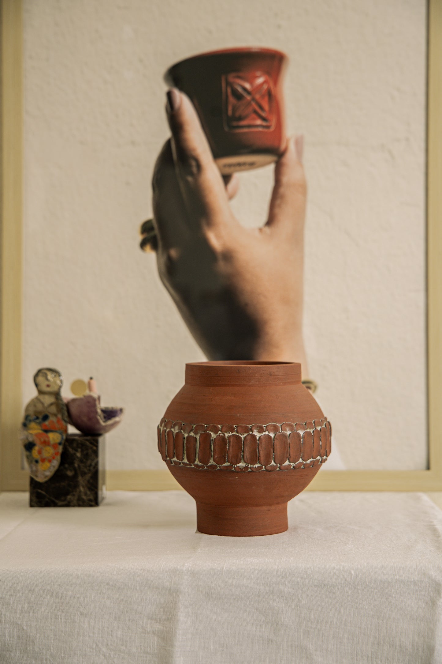 Red Clay Artisan Vase