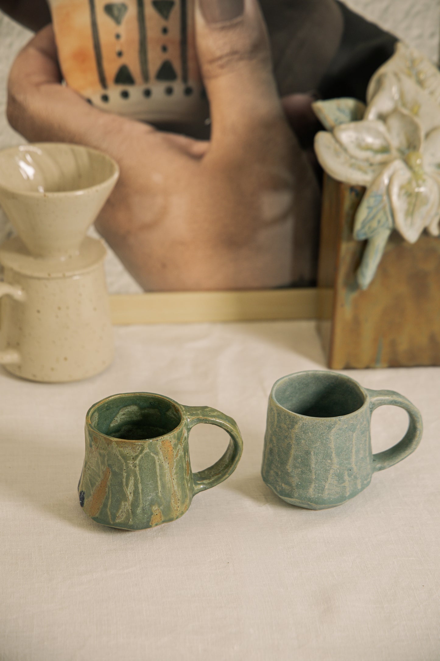 Curved Ceramic Mug
