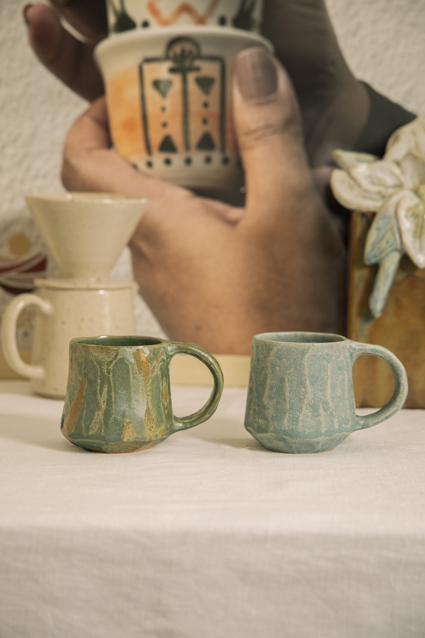 Curved Ceramic Mug