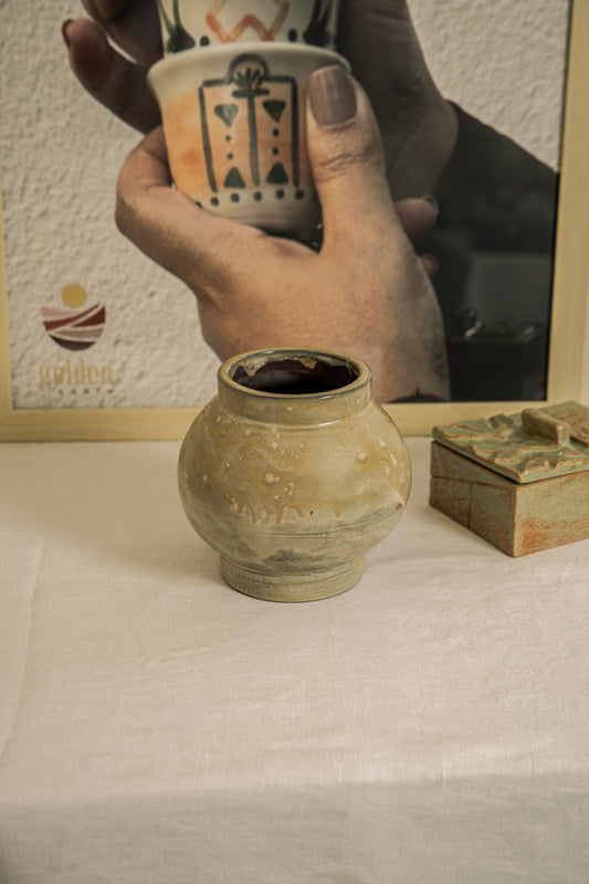 Earthy Speckled Beige Vase