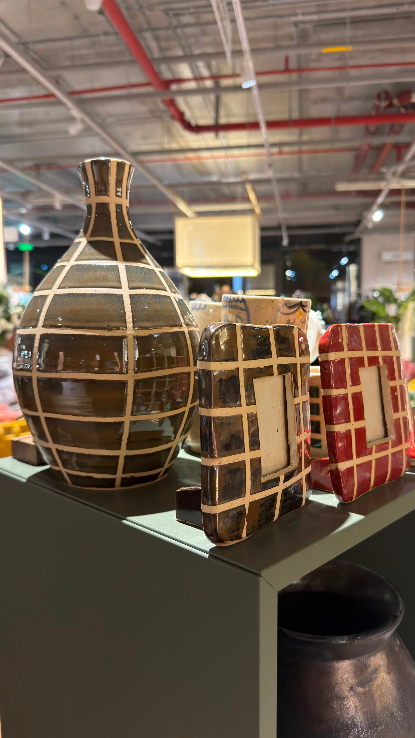 Geometric Ceramic Vase