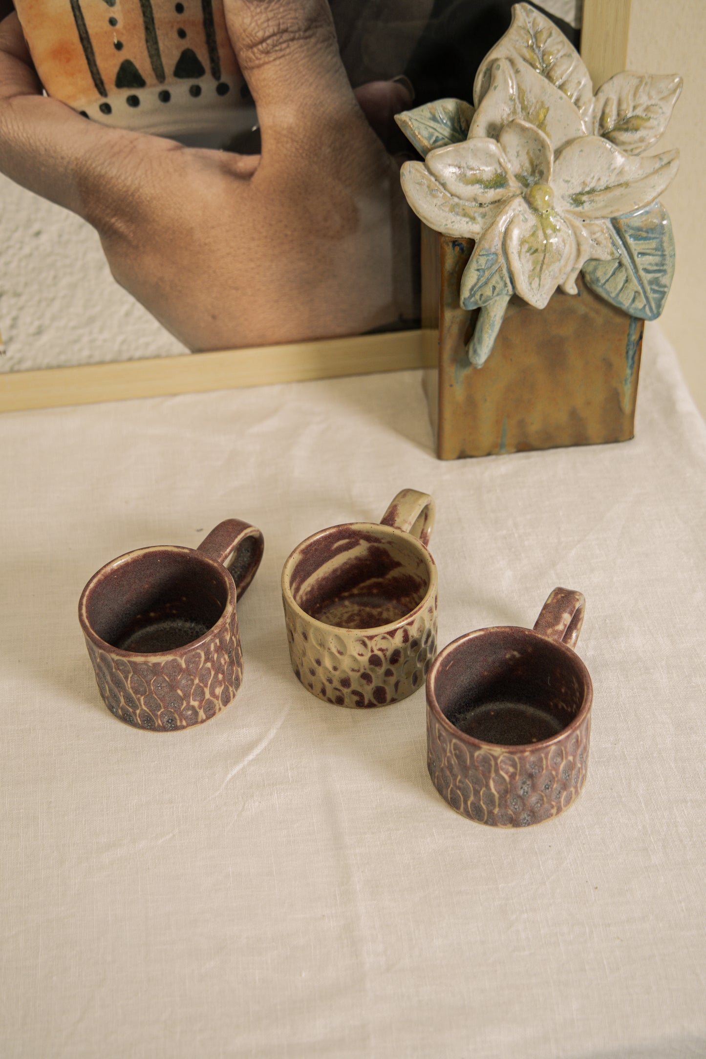 Deep Plum & Textured Mug