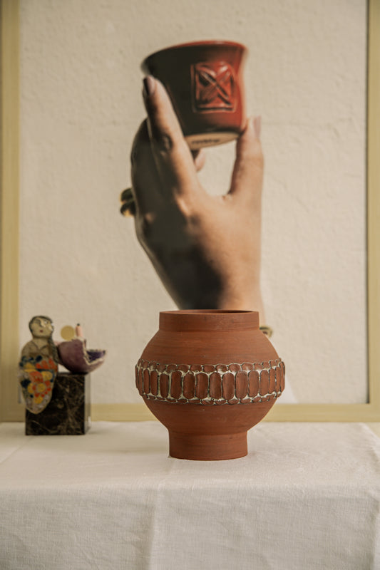 Red Clay Artisan Vase